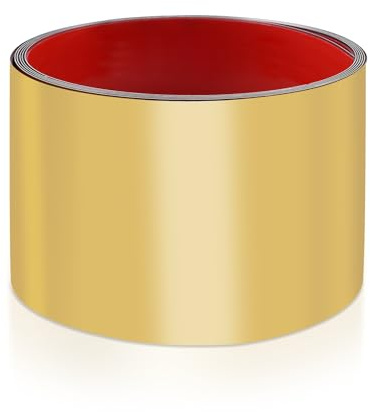 Stainless Steel Kick Plate, Baseboard Trim Peel and Stick, 4 x 118in Base Boards for Walls, Bottom of Door, Kitchen Island, Cabinet, Sliver Mirror Baseboard Molding (Gold)