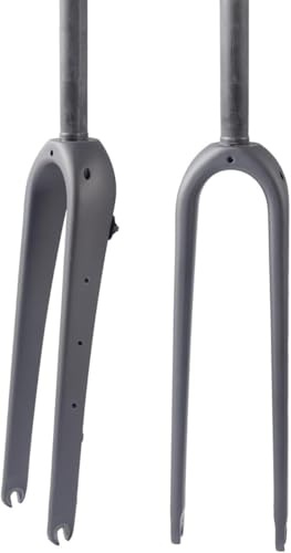 Générique Fourche Rigide en Fibre De Carbone for Vélo Route 700C, Tube Avant Droit/Conique 1-1/8'', for Freins À Disque, Axe QR 9x100 Mm(A)