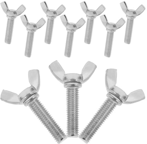 PAMINGONO 10 Bulloni ad Alette M8X30 in Acciaio Inox Viti a Farfalla per Montaggio Mobili e Manutenzione Meccanica Vite ad Alette Manuale Resistente per Uso Industriale e Fai da Te