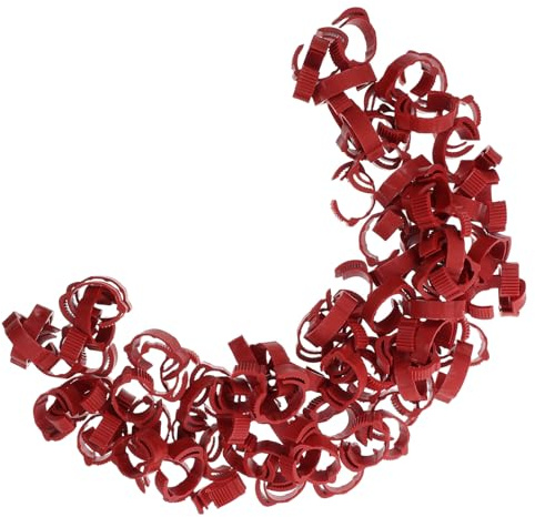 INOOMP Fasce per Zampe di Pollame Regolabili Rosse 100 Pezzi, Anelli Identificativi per Piccioni e Uccelli, Accessori per Allevatori di Pollame, Forniture Agricole per Gestione