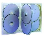 Amaray 6 way dvd/cd case - 5 pack