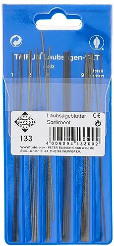 Pebaro 133 - gamma Laubsägeblätter per legno e metallo, Modelli/Colori Assortiti, 1 Pezzo