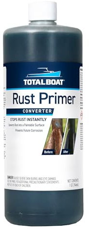 TotalBoat Rust Primer Converter | Metal Treatment Stops Rust For Professional Repairs - Quart