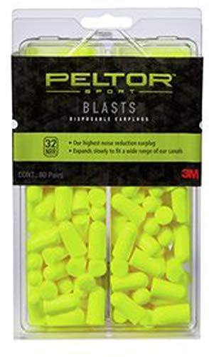 Peltor Disposable Blasts Earplugs Neon Yellow 80 Pair Md: 97082-PEL80-6C by Peltor