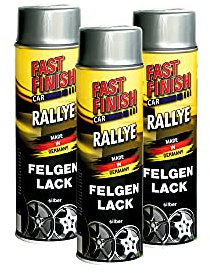 Fast Finish Set: 3x Fast Finish Car Felgenlack, silber - 500ml