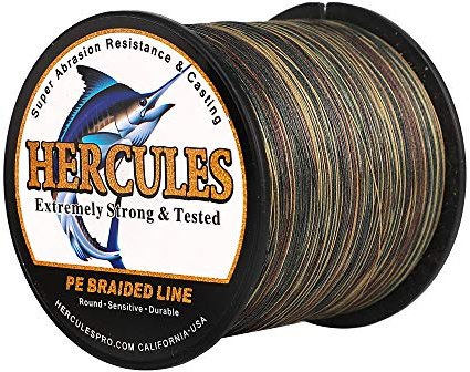 HERCULES Super Cast 10-300lbs Ligne de pêche tressée 100-2000m 109-2187yds Test pour Les Lignes de Poisson Tresse PE d'eau salée Superline 8 brins