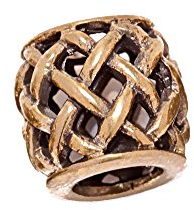 NKlaus Wikinger Haar Bartschmuck RAGNAR Vikings Netz Muster Bronze 7665