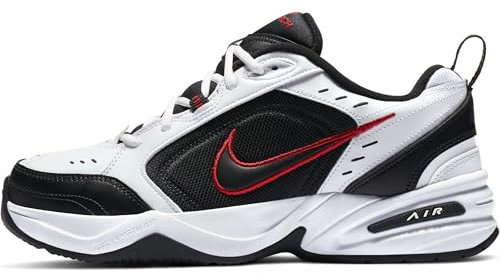 NIKE Air Monarch IV Crosstrainer für Herren, Weiß, Größe 44, Weiß, Schwarz, Varsity Red, 45 EU