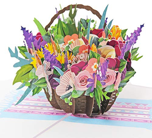 Favour Pop Up® - Glückwunschkarte zum Geburtstag, zum Grüßen in 3D. NEU: geniale Ergänzung - Karte für Grüße (9x14cm) zum Einschieben. TF059
