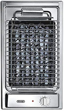 Piano cottura Domino Barbecue in acciaio inox da 30 cm De' Longhi BQI 13-2