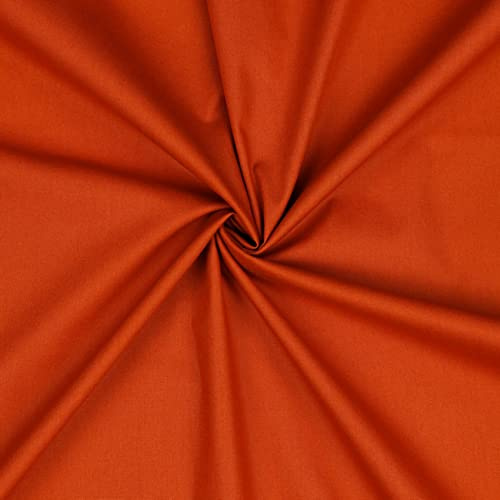 VmG-Store Baumwollstoff Uni 100% Baumwolle Oeko-Tex Meterware ab 50cm über 70 Farben zur Auswahl (039 Orange, 100 x 148cm)