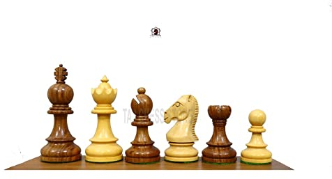 TAJ CHESS STORE The Taj Series Schachfiguren-Set | Luxus Staunton Schachfiguren aus Holz | handgeschnitzte Schachfiguren | gewichtetes Schachset