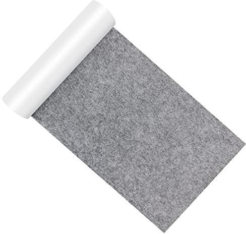 Cahomo Large Self-Adhesive Felt Glides, 20x150 cm Felt Pads Self-Adhesive Furniture Glides, Dark Grey Adhesive Gliding Mat Tape Strong Felt Strips for sofa, couch, table legs, chair furniture feet