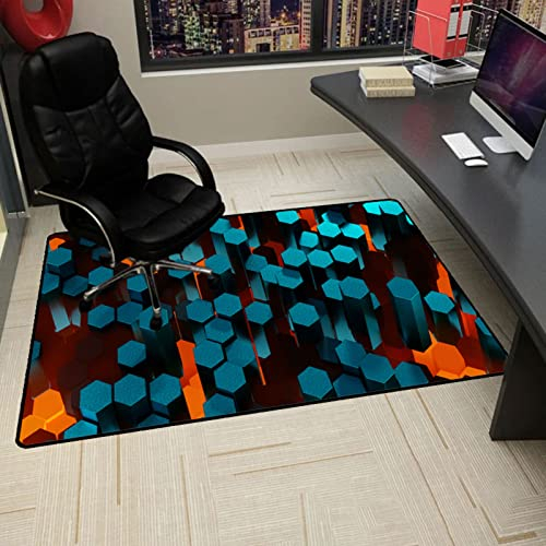 SAXFA Gaming Teppich Bürostuhl Unterlage Boden Gaming Bodenmatte Schreibtischstuhl Bodenschutzmatte für Hartböden Bodenschutz Gut für Schreibtische Schützt Böden 100x120CM