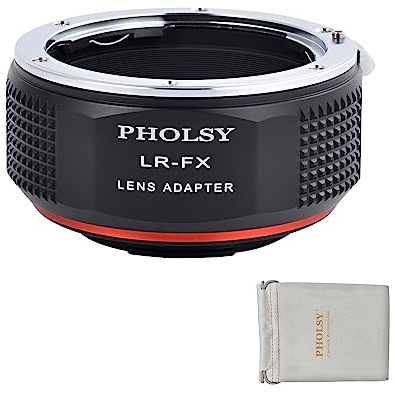 PHOLSY Objektivadapter Kompatibel mit Leica R Objektiv auf Fuji X Mount Kameragehäuse Konverter Kompatibel mit Fujifilm X-H2S, X-H2, X-Pro3, X-T5, X-T4, X-S20, X-S10, X-T30 II, X-E4 usw. LR auf FX