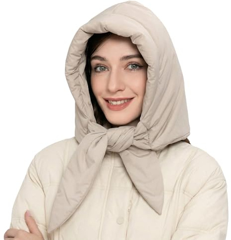 ZLYC Damen Winter Sturmhauben Stricken Winddicht Daunen Beanie Mütze