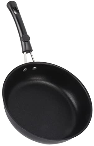 Mini Frying Pan for One Egg, 7.1 Inch 18cm Small Stainless Steel Nonstick Egg Frying Pan, Portable Camping Cooking Omelet Skillet Pan for Gas Stove Induction Hob(18cm)
