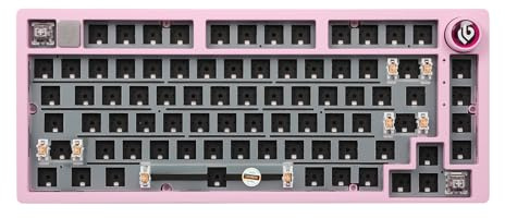 EPOMAKER x LEOBOG Hi75 Kit de Teclado Mecánico de Aluminio con Cable, Diseño US ANSI, Gasket, Programable, Hot-Swap, Perilla, NKRO para Win/Mac/Gamer