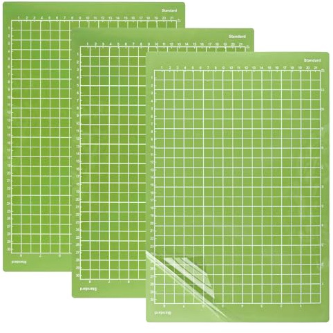21,6 x 30cm Schneidematte für Cricut Joy Xtra (StandardGrip), 3 Stück Selbstklebend Schneidematten Wiederverwendbar Standard Grip Maschinenmatte Kompatibel mit Cricut Joy Extra Zubehör (Grün)