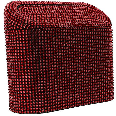 ULTECHNOVO Mülleimer Auto bin Mini-Mülltonnen Müllcontainer für Autos Ölkanne Schreibtischheizung Schlafzimmer abfalleimer Autoorganisation Diamant Zubehör Plastik rot