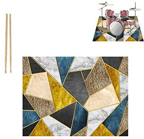 ANSNOW Trommelteppich, Schallschutzmatte, Schlagzeugteppich, Schlagzeugmatte, Drum-Jazz, Elektronisches Schlagzeug, Boden, Gitarre, Klavier, Stuhl, Percussion- Und Hocker-Teppich, Trommeldecke, Ruts