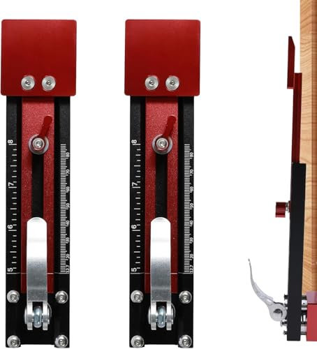 Siding Installation Tools, 2PCS Siding Mounting Kit Lap Siding Gauge Tool, Durable Siding Tools with Adjustable Reveals Aluminum Alloy Sliding Mounting Gauge with Clear Standard Scales