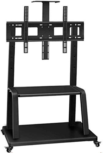 Soporte Universal Giratorio para TV de Mesa Soporte de Piso motorizado para TV de Acero Inoxidable para televisores de 32 a 70 Pulgadas Trípode Negro Soporte de Piso para TV con Ruedas Ca