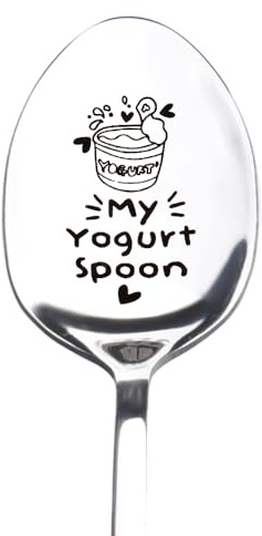 Funny Daughter Son Birthday Gift for Men Women Husband Wife Anniversary Christmas Gifts for Friend Yogurt Coffee Lover Gifts for Nana Grandad Retirement Gifts for Mum Dad My Yogurt Spoon