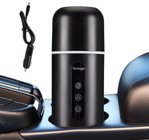 Tazza da viaggio elettrica - Tazza da caffè riscaldata portatile, 12 V/24 V | Tazza da viaggio con funzione di agitazione automatica, bollitore per auto da 420 ml