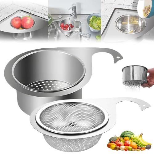 Multi-Functional Drain Basket,Swan Sink Strainer Basket,Siebkorb aus Edelstahl in Schwanenform für die Spüle,Spülbecken Sieb,Siebkorb Für Spülbecken Aus Edelstahl In Schwanenform