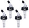 Minnhua 4 Pezzi Versatore Automatico Misurato 4cl Versatori per Bottiglie Plastica Liquore Beccucci Bottiglie per Collo Bottigli 18-20 mm Vino Versatore Bottiglia per Liquore Olio Cocktail Vino Bar