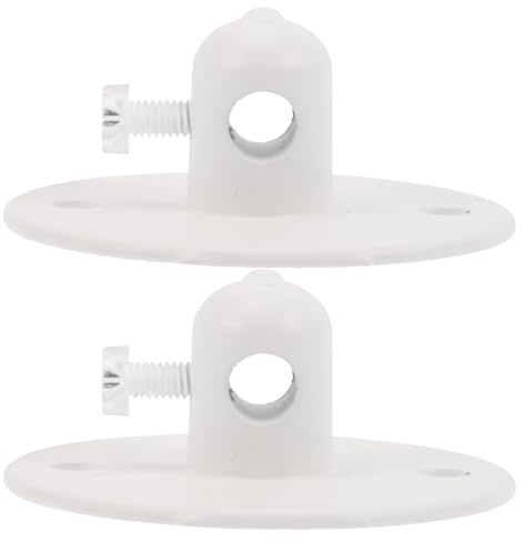 Fijador de Cable de Alimentación Blanco 2 Piezas de Hierro