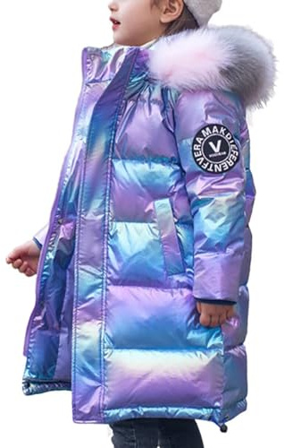 WIEAYUMEI Kids Girl Down Coat Toddler Hooded Jacket Puffer Outerwear