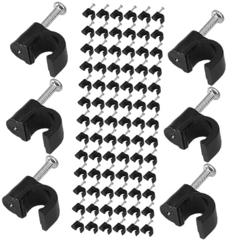 MERRYHAPY 400 Stück Drahtclips Für Außenbereich Kabelbefestigungen Aus Kunststoff Schnellen Fixieren Von Kabeln