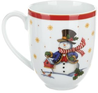 KASANOVA Tasse mug de Noël bonhomme de neige 440 ml porcelaine