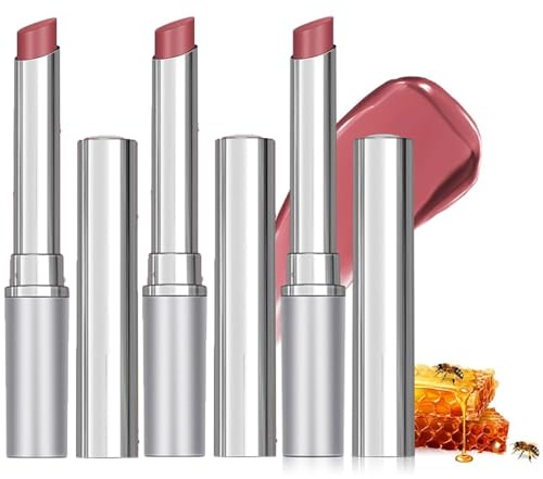 Pink Honey Lip Balm, Almost Lipstick Tinted Lip Balm in Pink Honey for Women, Honeybalm Lippenpflegestift, Colored Tinted Lip Balm, Bee Balm Lip Balm, Nourishing & Hydrating (3PCS)