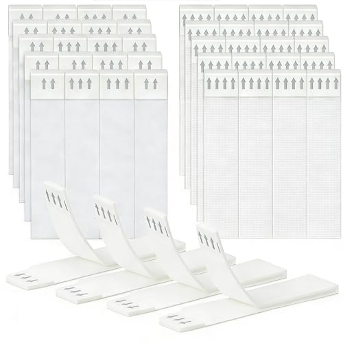 24-Pairs(48 Strips) Adhesive Picture Hanging Strips, Large 92x19mm Picture Canvas Hanger No Nails, Damage Free Double Side Hook Loop Mounting Tapes for Photo Frame Hanging, Mirrors and Decorations
