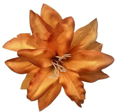 MDYTPT Lot de 50 fleurs de lys articulées en soie pour décoration murale de mariage (orange)