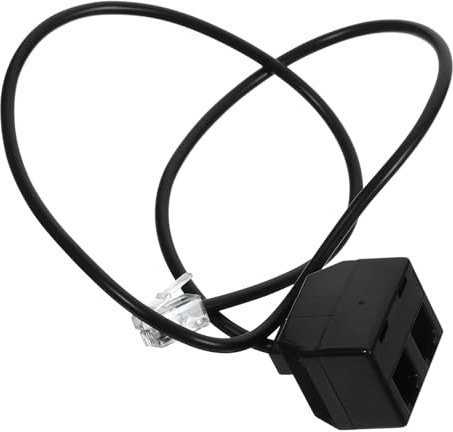 LIFKICH Telefonadapter Pc Stecker Buchsen Abnehmbarer Telefonadapter Kabelsplitter Robustes Schwarzes Verbindungskabel Für Training Und Konferenzgeräte Einfaches Plug-and-Play