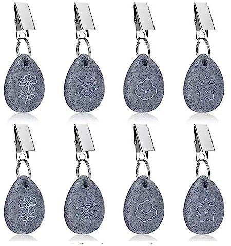 Storage Bag Ganci appendibili con clip per panno, 8 pezzi, pesi per tovaglia, tavoli di fissaggio, ciondoli e decorazioni