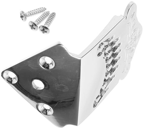 Mandolin Tailpiece Parts String Bridge 8 Metal | Silver Finish, Qb22 Model, for Mandolin Maintenance and String Fixing, Includes Single Bridge Set