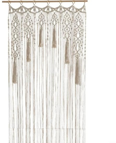 Fauhapyway Cortinas tejidas hechas a mano de algodón bohemio para puerta de 85 x 200 cm, tapiz hecho a mano, divisor de habitación, colgante de pared, decoración de boda y B & B