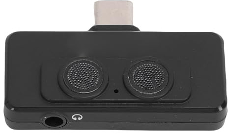 Yechiry Mini-Telefonmikrofon, Omnidirektionales HiFi-Aufnahmemikrofon, Plug-and-Play-Typ-C-Mikrofon, Ideal für Smartphones, Tablets, Kameras und Computer (Black)