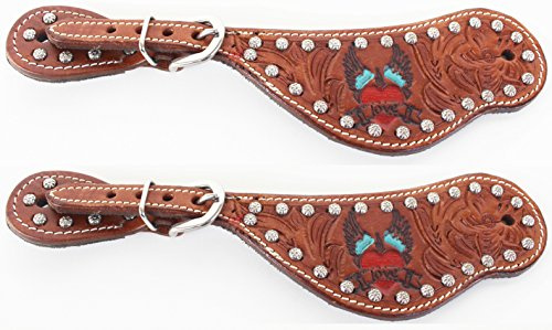 CHALLENGER Horse Western Riding Cowboy Boots Leather Spur Straps Tack 7460