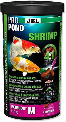 JBL Shrimps für Koi, Schwimmende Extrudate, Leckerbissen, PROPOND SHRIMP, Größe M, 340 g