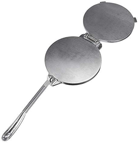 QSCTYG 20cm Kitchen Press Bakeware Tools Aluminum Alloy Tortilla Press Grinding Dough Making Pancake Shaping Tools tortilla press (Color : Silver)
