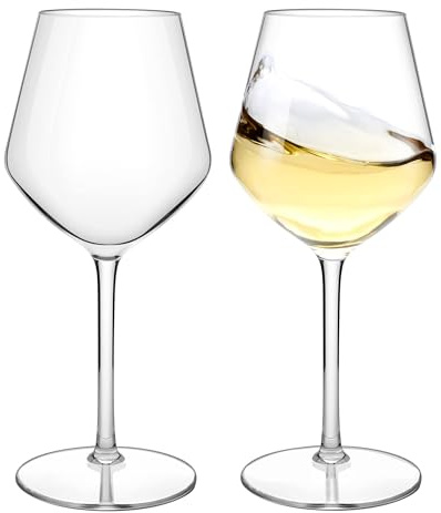 COOKY.D Copas Grandes de Vino Tinto para la Piscina Juego de 2-550ml - Plástico Tritan - Copas de Vino Flotantes e Irrompibles Con Tallo para Viajes Y Fiestas Al Aire Libre