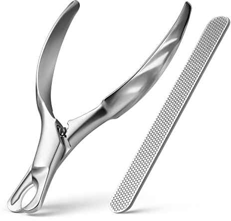 BEZOX Profi Krallenschere für Hunde und Katzen mit Nagelfeile， Ergonomischer Griff Krallenzange für mittlere und kleine Haustiere- Vollständig aus Edelstahl für leichtere Reinigung und Desinfektion