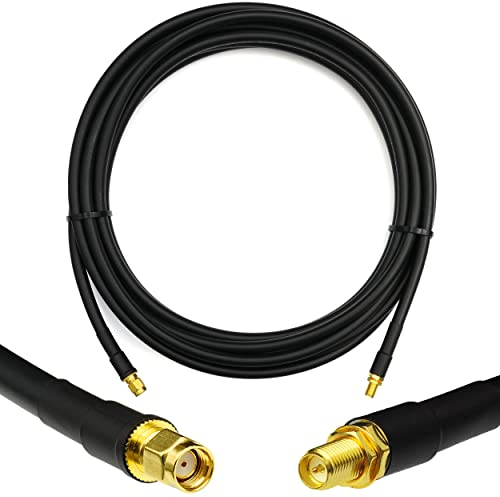 RANGEFUL RP-SMA 7m Rallonge Antenne WiFi Cable Coaxial RPSMA Mâle à Femelle Câble Extension Ø7.5mm à Faible Perte 5D-FB 50 Ohm pour Routeur WiFi Caméra IP Carte Réseau sans Fil Mini PC PCIE