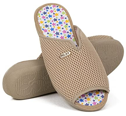 COZSERIES Zapatillas de Casa Mujer | Calzado Anatómico Verano con Rejilla Transpirable | Sandalias de Cuña con Punta Abierta | Suela de Caucho Antideslizante | Fabricado en España | Tallas 35 a 41